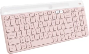 Logitech K585 Multi-Device Slim Wireless Keyboard Built-in Cradle for Cell Pink - Picture 1 of 11
