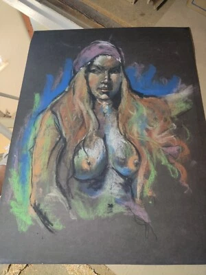 Original Hand Drawn Charcoal Artwork Part Nude - Image 1 of 3