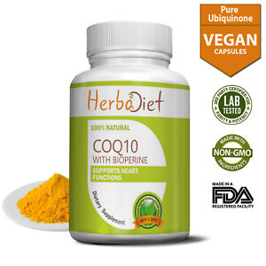  CoQ 10 Coenzyme Q10 Vegan 200mg Capsules Anti-Aging Cardiovascular Heart Health