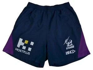 NRL MELBOURNE STORM RUGBY LEAGUE SHORTS JERSEY ISC S - Picture 1 of 4