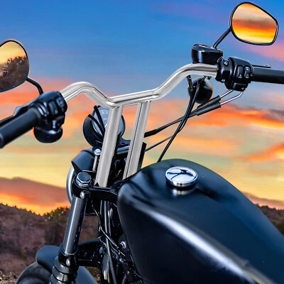 16'' MX-T Bar Handlebar Chrome For Harley Sportster Iron 883 1200 48 72 Roadster - Изображение 1 из 4