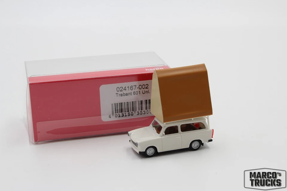 Herpa Trabant 601 Universal Roofzelt, greywhite No. 024167 1:87 /HN2851 - Image 1 of 1