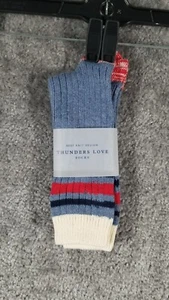 Thunder Love Damen Gr. M Maritim Turn Montauk Socken Mehrfarbig Neu mit Etikett Vintage Design - Bild 1 von 7