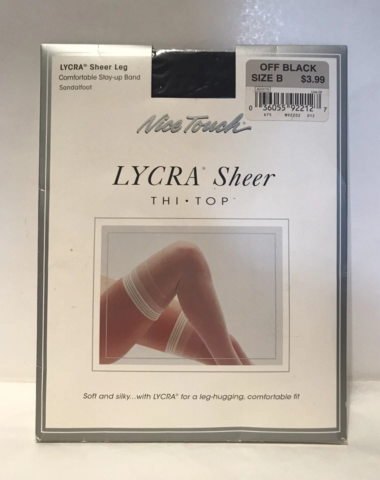 Vtg Sears Touch Thi -Top Stockings Women's Size C & Music Legs Style 4110