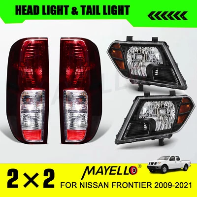 Faros traseros negros y rojo humo para Nissan Frontier 2009-2021 21-09 Foto 1 de 4