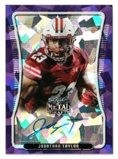 2020 LEAF METAL DRAFT JONATHAN TAYLOR PURPLE CRYSTALS AUTOGRAPH BAP-JT1 5/7