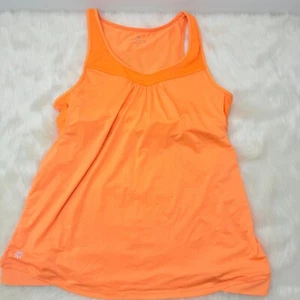 Athleta | Workout Layered Tank Top with Built-In Bra in Neon Orange - Picture 1 of 10