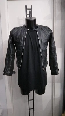 Mango Leather Jacket Used Women Black Size XS PGS1164PI - Image 1 of 4