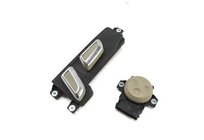 2014 AUDI Q7 (4L) LEFT FRONT DRIVER SEAT ADJUST ADJUSTMENT SWITCH SET (BEIGE) - Image 1 of 4