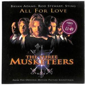 Bryan Adams , Rod Stewart , Sting All For Love UK 7" Vinyl 1993 580476-7 A&M