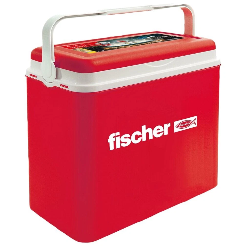XXL FISCHER Kühlbox Rot 24L | Isolierbox Thermobehälter Kühltasche - Bild 1 von 1