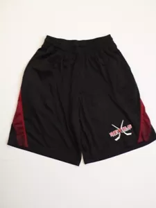 BANDERÍN ROPA DEPORTIVA Hombre Negro W Rojo "Devils Youth Hockey" Pantalón Corto Atlético Talla M - Imagen 1 de 4