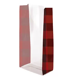 Buffalo Plaid Clear Cello Treat Bags - 7.5 x 3.5 x 2in. - Avail. in Diff. Qtys - Picture 1 of 1