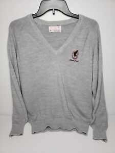 Vintage 1984 US Open Golf Sweater Pullover Lady Pickering Womens Size Large Gray