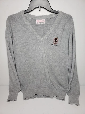 Vintage 1984 US Open Golf Sweater Pullover Lady Pickering Womens Size Large Gray Cover