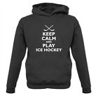 Keep Calm And Play Ice Hockey - Kids Hoodie Ice Skating Skater Sport Team
