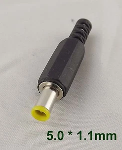 5.0mm x 1.1mm DC Power Cable Male Plug Connector Adapter Plastic CCTV Charger - Picture 1 of 6
