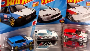 2021 Hot Wheels Honda Civic Custom-3 Car Lot-J Imports, Drag Strip, Turbo, Drift - Picture 1 of 15