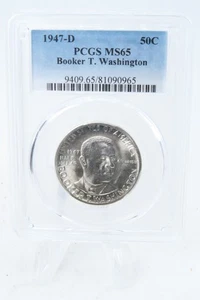 1947-D PCGS MS65 Booker T. Washington Classic Commemorative Half Dollar 50C - Picture 1 of 2