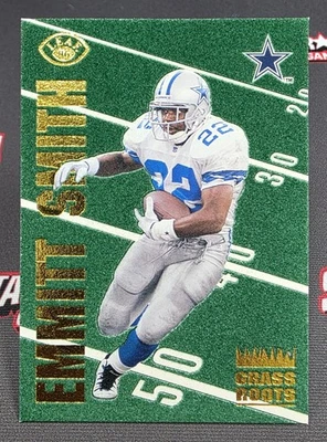 1996 Leaf - Grass Roots Promo Emmitt Smith #8 NFL Dallas Cowboys Card - Image 1 of 4