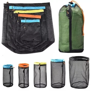 Outdoor Ultraleicht Netz Aufbewahrungstasche Kordelzugbeutel Packsack Reisetasche - Bild 1 von 16