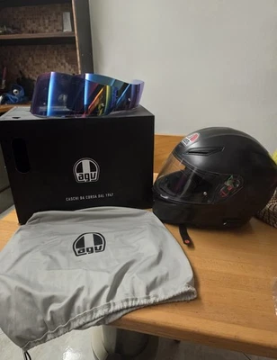 AGV K1 Casco Integrale, Taglia XXL - Nero Opaco + Visiere + Interfono - Immagine 1 di 4