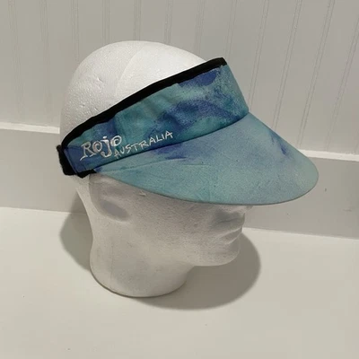 Rojo Australia Hand Painted Visor Vintage Y2K Beach Volleyball Surf Pickleball - Image 1 of 4