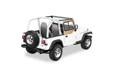 Bestop 51787-35 Upper Black Diamond Double-Bulb Door Sliders for Jeep Wrangler Foto 1 de 4