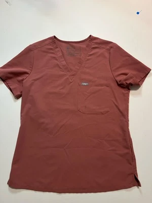 Blusa Médica Figs Catarina Para Mujer Un Bolsillo Terracota Talla Pequeña Manga Corta Foto 1 de 4