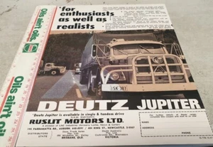 Camión Deutz Jupiter 1967 anuncio de ventas australiano - Imagen 1 de 1