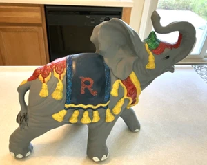 Large Ceramic Circus Elephant 11"x15" - Picture 1 of 12