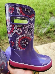 Bogs Rainboot Tall "Floral" Girls' PS 12C - Picture 1 of 9
