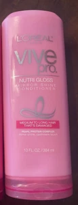 L'Oreal Vive Pro Nutri Gloss Conditioner Mirror Shine Med/Long Hair RETIRED - Picture 1 of 4