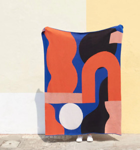 ❤️ Abstract MCM Slowdown Studio Throw Blanket Artist Jesse Brown Retail $250