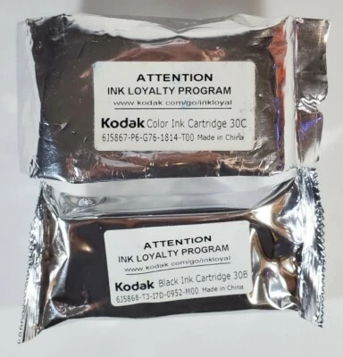 Genuine Kodak 30B Black & 30C Color Cyan Magenta Yellow Ink Cartridge Combo Pack - Image 1 of 4