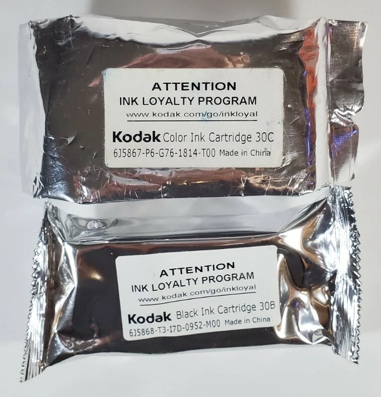Genuine Kodak 30B Black & 30C Color Cyan Magenta Yellow Ink Cartridge Combo Pack - Image 1 of 4