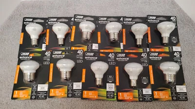 11 NEW Feit Electric BPR14DMN/927CA 120V 3.3W 2700K 300 Lumens LED Light Bulbs. - Image 1 of 4