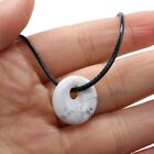 Natural Stone Pendant Necklace Round Shape Crystal Opals Tiger Eye Agates