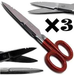 3× Electrician Red Scissors 5.25" Cutting Stripping Wires Universal Tools - Picture 1 of 7