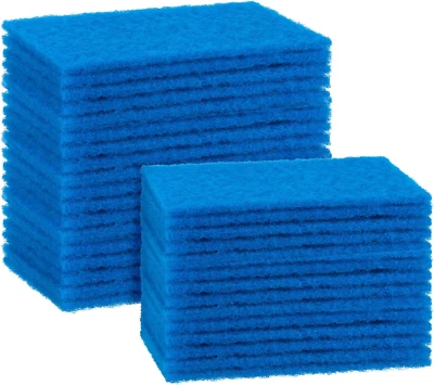 Almohadillas de esponja exfoliante azul sin arañazos para platos paquete de 40 Foto 1 de 4