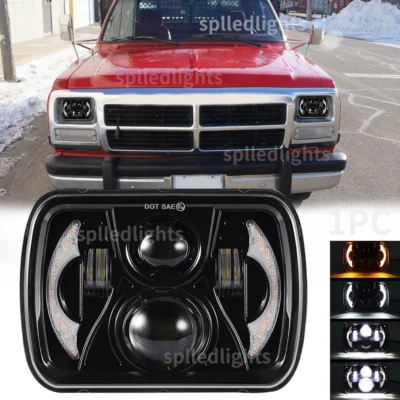FARO LED HALO DRL ADECUADO PARA DODGE W250 D350 RAM 81-93 Dodge Ramcharger 7X6"" 5X7" Foto 1 de 4