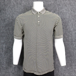 Cobra Golf Shirt Casual Polo Medium Mens Short Sleeve Black Striped Como Sport