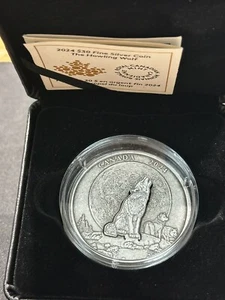 2024 Canada 2 oz Silver $30 The Howling Wolf - Picture 1 of 4