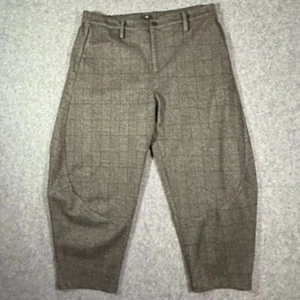 Ruti Womens Balloon Wide Leg Pants Harem Grey Plaid Sz 5 XL Boho Lagenlook Lux - Picture 1 of 10