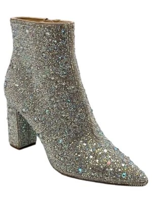Betsey Johnson Cady Evening Booties Rhinestones - Image 1 of 3