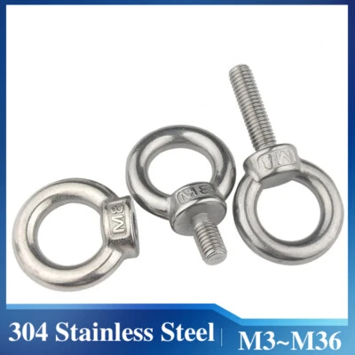Ringmutter Ringschraube Edelstahl M3 M4 M5 M6 M8 M10 - M36 Verzurröse Auge Ring - Bild 1 von 4
