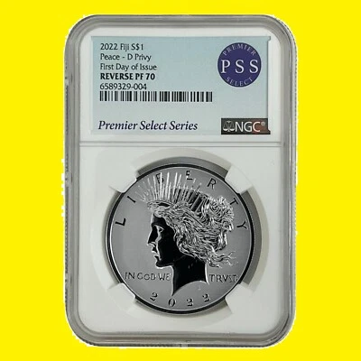 2022 PEACE Dollar  D privy NGC RV PF 70 First DAY OF ISSUE - Image 1 of 2