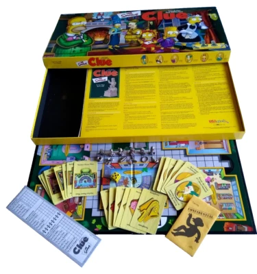 THE SIMPSONS Clue Board Game - 1st Edition (USAOPOLY - 2000)  Complete - Image 1 of 4