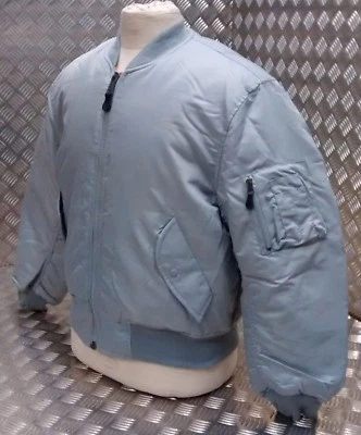 MA1 Veste Bomber Style Militaire US Mod / Scooter / Motards Tout Tailles Argent - Photo 1/4