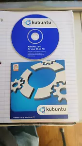 Rare Vintage Kubuntu Linux 7.04 64-Bit Desktop Edition Official Live CD - Picture 1 of 2
